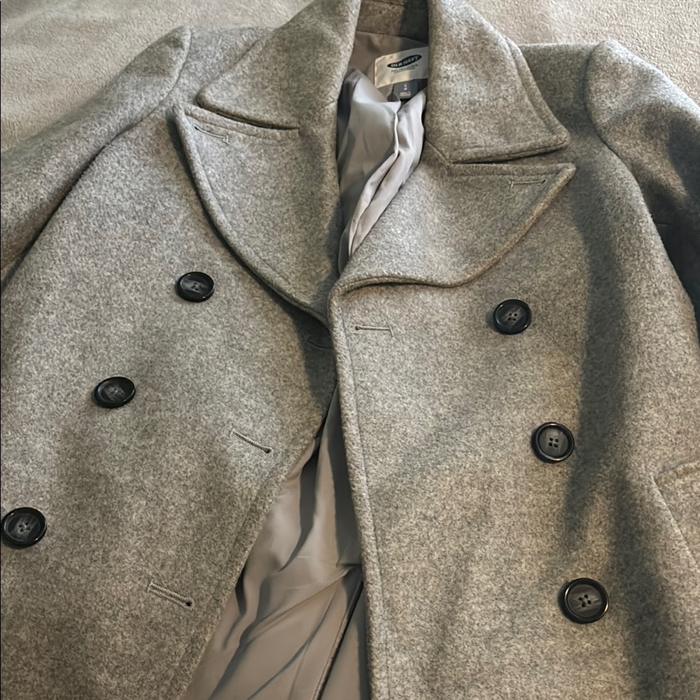 Women Gray Double-Breasted Coat